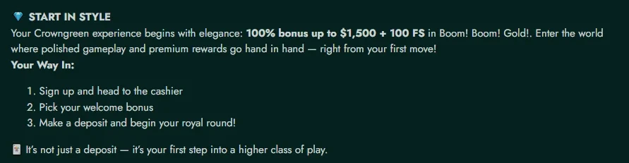 How Does a Crown Green Casino Bonus Work